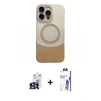 MARSİLYAN™- iPhone 16 Pro Max Kılıf Kozmos Form Özel Seri - Siyah Bilvis 3X AR HD Cam Ekran Koruyucu + Bilvis Titan Kamera Lens - TMGI