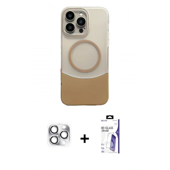 MARSİLYAN™- iPhone 16 Pro Max Kılıf Kozmos Form Özel Seri - Siyah Bilvis 3X AR HD Cam Ekran Koruyucu + Pers Alüminyum Kamera Lens - GS