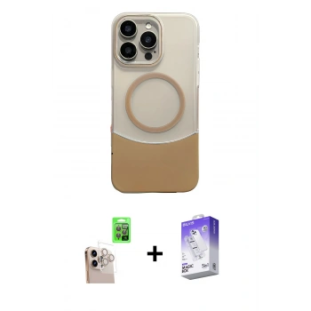 MARSİLYAN™- iPhone 16 Pro Max Kılıf Kozmos Form Özel Seri - Siyah Bilvis 5in1 3D Magic Cam Ekran Koruyucu + Raze Metal Kamera Lens - NLGY