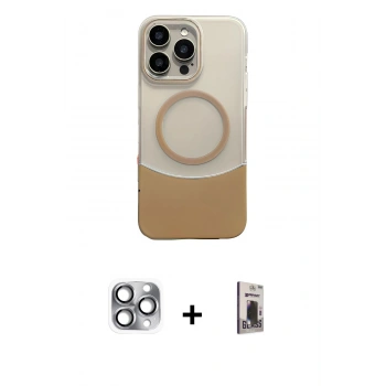 MARSİLYAN™- iPhone 16 Pro Max Kılıf Kozmos Form Özel Seri - Siyah Bilvis Hayalet Cam Ekran Koruyucu + Pers Alüminyum Kamera Lens - GI