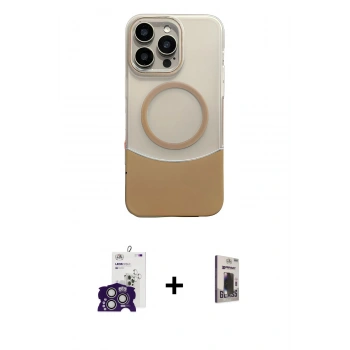 MARSİLYAN™- iPhone 16 Pro Max Kılıf Kozmos Form Özel Seri - Siyah Bilvis Hayalet Cam Ekran Koruyucu + Bilvis Titan Kamera Lens - GS