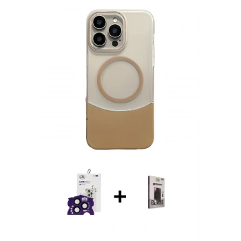 MARSİLYAN™- iPhone 16 Pro Max Kılıf Kozmos Form Özel Seri - Siyah Bilvis Hayalet Cam Ekran Koruyucu + Bilvis Titan Kamera Lens - SH