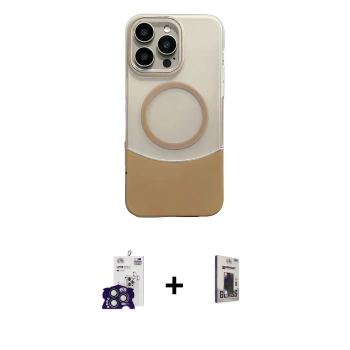 MARSİLYAN™- iPhone 16 Pro Max Kılıf Kozmos Form Özel Seri - Siyah Bilvis Hayalet Cam Ekran Koruyucu + Bilvis Titan Kamera Lens - TMGI