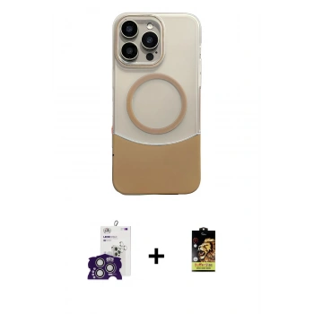 MARSİLYAN™- iPhone 16 Pro Max Kılıf Kozmos Form Özel Seri - Siyah Buffer Cam Ekran Koruyucu + Bilvis Titan Kamera Lens - GS