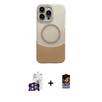 MARSİLYAN™- iPhone 16 Pro Max Kılıf Kozmos Form Özel Seri - Siyah Buffer Hayalet Cam Ekran Koruyucu + Bilvis Titan Kamera Lens - GS