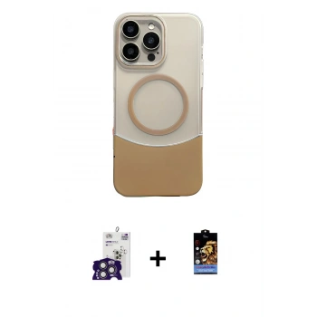 MARSİLYAN™- iPhone 16 Pro Max Kılıf Kozmos Form Özel Seri - Siyah Buffer Hayalet Cam Ekran Koruyucu + Bilvis Titan Kamera Lens - TMGI