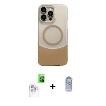 MARSİLYAN™- iPhone 16 Pro Max Kılıf Kozmos Form Özel Seri - Siyah Joko Magic 5D Cam + Raze Metal Kamera Lens - BZ