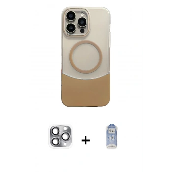 MARSİLYAN™- iPhone 16 Pro Max Kılıf Kozmos Form Özel Seri - Siyah Joko Magic 5D Cam + Pers Alüminyum Kamera Lens - GI