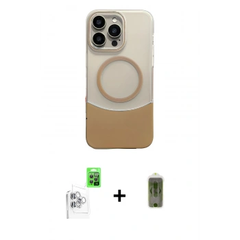 MARSİLYAN™- iPhone 16 Pro Max Kılıf Kozmos Form Özel Seri - Siyah Joko Magic 5D Hayalet Cam + Raze Metal Kamera Lens - BZ