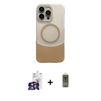 MARSİLYAN™- iPhone 16 Pro Max Kılıf Kozmos Form Özel Seri - Siyah Joko Magic 5D Hayalet Cam + Bilvis Titan Kamera Lens - GS