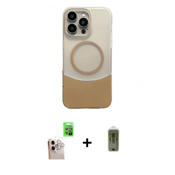 MARSİLYAN™- iPhone 16 Pro Max Kılıf Kozmos Form Özel Seri - Siyah Joko Magic 5D Hayalet Cam + Raze Metal Kamera Lens - NLGY