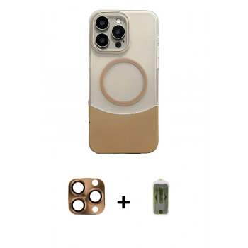 MARSİLYAN™- iPhone 16 Pro Max Kılıf Kozmos Form Özel Seri - Siyah Joko Magic 5D Hayalet Cam + Pers Alüminyum Kamera Lens - CLTM
