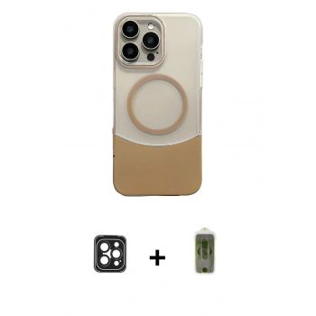 MARSİLYAN™- iPhone 16 Pro Max Kılıf Kozmos Form Özel Seri - Siyah Joko Magic 5D Hayalet Cam + PVD Metal Kamera Lens - SH