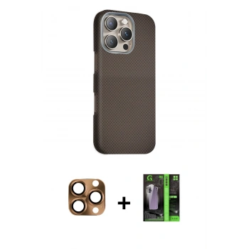 MARSİLYAN™- iPhone 16 Pro Max Kılıf Kozmos Klasik Prime - Şeffaf 360 Full Body Arka Koruyucu + Pers Alüminyum Kamera Lens - CLTM