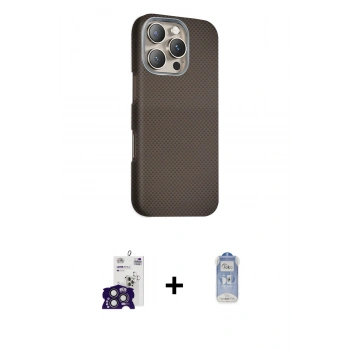 MARSİLYAN™- iPhone 16 Pro Max Kılıf Kozmos Klasik Prime - Siyah Joko Magic 5D Cam + Bilvis Titan Kamera Lens - TMGI