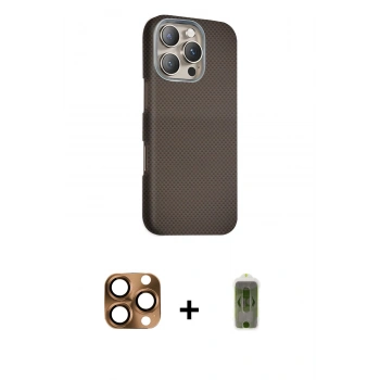 MARSİLYAN™- iPhone 16 Pro Max Kılıf Kozmos Klasik Prime - Siyah Joko Magic 5D Hayalet Cam + Pers Alüminyum Kamera Lens - CLTM