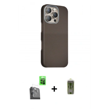 MARSİLYAN™- iPhone 16 Pro Max Kılıf Kozmos Klasik Prime - Siyah Joko Magic 5D Hayalet Cam + Raze Metal Kamera Lens - SH