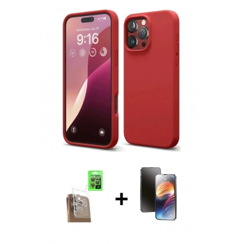 MARSİLYAN™- iPhone 16 Pro Max Kılıf Kozmos Yansıma Özel Seri - Siyah 3D Antistatik Mat Seramik Nano Ekran Koruyucu + Raze Metal Kamera Lens - CLTM