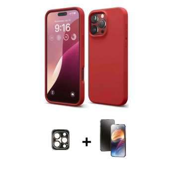 MARSİLYAN™- iPhone 16 Pro Max Kılıf Kozmos Yansıma Özel Seri - Siyah 3D Antistatik Mat Seramik Nano Ekran Koruyucu + PVD Metal Kamera Lens - GD