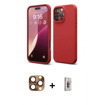 MARSİLYAN™- iPhone 16 Pro Max Kılıf Kozmos Yansıma Özel Seri - Siyah Bilvis 3D Cam Ekran Koruyucu + Pers Alüminyum Kamera Lens - CLTM