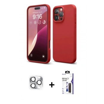 MARSİLYAN™- iPhone 16 Pro Max Kılıf Kozmos Yansıma Özel Seri - Siyah Bilvis 3X AR Hayalet Cam Ekran Koruyucu + Pers Alüminyum Kamera Lens - GS