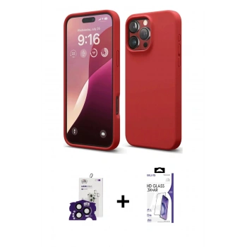 MARSİLYAN™- iPhone 16 Pro Max Kılıf Kozmos Yansıma Özel Seri - Siyah Bilvis 3X AR HD Cam Ekran Koruyucu + Bilvis Titan Kamera Lens - SH
