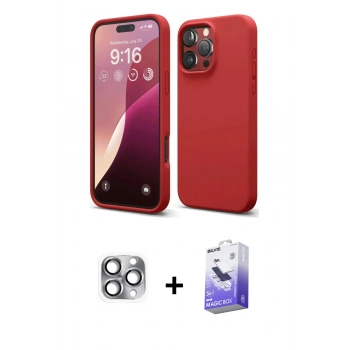 MARSİLYAN™- iPhone 16 Pro Max Kılıf Kozmos Yansıma Özel Seri - Siyah Bilvis 5in1 5D Magic Hayalet Cam Ekran Koruyucu + Pers Alüminyum Kamera Lens - GI