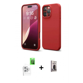 MARSİLYAN™- iPhone 16 Pro Max Kılıf Kozmos Yansıma Özel Seri - Siyah Bilvis Hayalet Cam Ekran Koruyucu + Raze Metal Kamera Lens - BZ