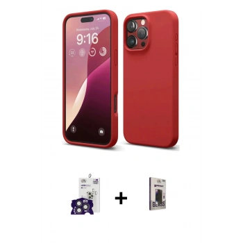 MARSİLYAN™- iPhone 16 Pro Max Kılıf Kozmos Yansıma Özel Seri - Siyah Bilvis Hayalet Cam Ekran Koruyucu + Bilvis Titan Kamera Lens - TMGI
