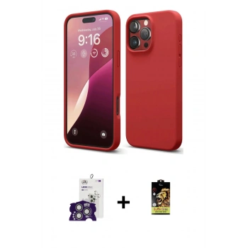 MARSİLYAN™- iPhone 16 Pro Max Kılıf Kozmos Yansıma Özel Seri - Siyah Buffer Cam Ekran Koruyucu + Bilvis Titan Kamera Lens - GS