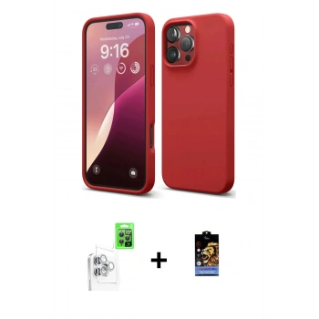 MARSİLYAN™- iPhone 16 Pro Max Kılıf Kozmos Yansıma Özel Seri - Siyah Buffer Hayalet Cam Ekran Koruyucu + Raze Metal Kamera Lens - BZ