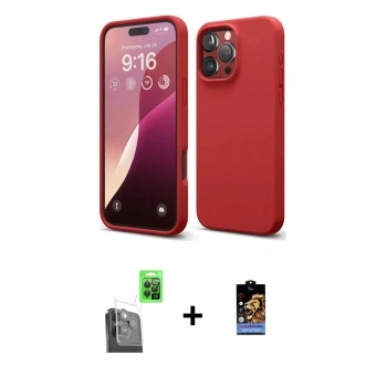 MARSİLYAN™- iPhone 16 Pro Max Kılıf Kozmos Yansıma Özel Seri - Siyah Buffer Hayalet Cam Ekran Koruyucu + Raze Metal Kamera Lens - SH