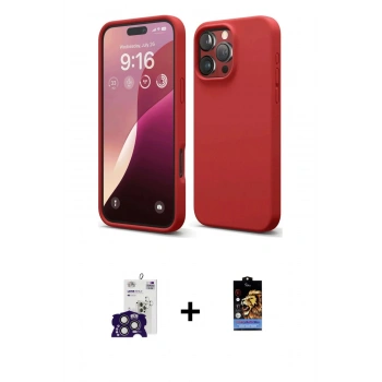 MARSİLYAN™- iPhone 16 Pro Max Kılıf Kozmos Yansıma Özel Seri - Siyah Buffer Hayalet Cam Ekran Koruyucu + Bilvis Titan Kamera Lens - TMGI