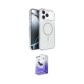 MARSİLYAN™- iPhone 16 Pro Max Kılıf Kutup Doku Serisi - Siyah Bilvis 5in1 5D Magic Hayalet Cam Ekran Koruyucu
