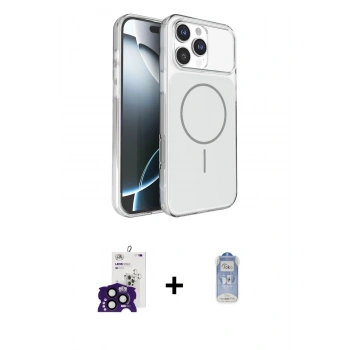 MARSİLYAN™- iPhone 16 Pro Max Kılıf Kutup Doku Serisi - Siyah Joko Magic 5D Cam + Bilvis Titan Kamera Lens - SH