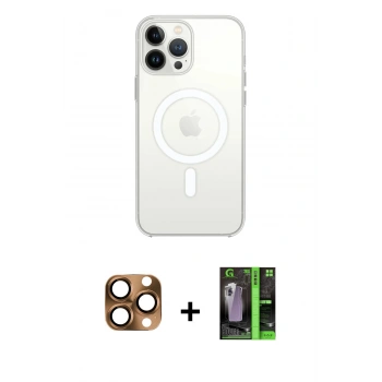 MARSİLYAN™- iPhone 16 Pro Max Kılıf Kutup Klasik Serisi - Şeffaf 360 Full Body Arka Koruyucu + Pers Alüminyum Kamera Lens - CLTM
