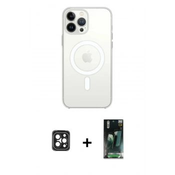 MARSİLYAN™- iPhone 16 Pro Max Kılıf Kutup Klasik Serisi - Siyah 360 Mat Full Body Arka Koruyucu + PVD Metal Kamera Lens - SH