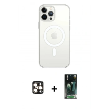 MARSİLYAN™- iPhone 16 Pro Max Kılıf Kutup Klasik Serisi - Siyah 360 Mat Full Body Arka Koruyucu + PVD Metal Kamera Lens - GD