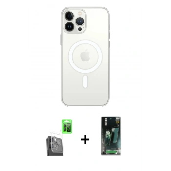 MARSİLYAN™- iPhone 16 Pro Max Kılıf Kutup Klasik Serisi - Siyah 360 Mat Full Body Arka Koruyucu + Raze Metal Kamera Lens - SH