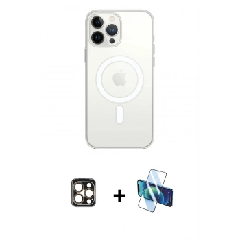 MARSİLYAN™- iPhone 16 Pro Max Kılıf Kutup Klasik Serisi - Siyah 3D Antistatik Cam Ekran Koruyucu + PVD Metal Kamera Lens - GD