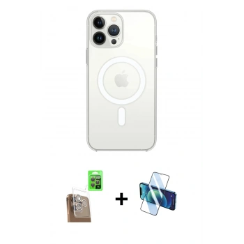 MARSİLYAN™- iPhone 16 Pro Max Kılıf Kutup Klasik Serisi - Siyah 3D Antistatik Cam Ekran Koruyucu + Raze Metal Kamera Lens - CLTM