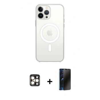 MARSİLYAN™- iPhone 16 Pro Max Kılıf Kutup Klasik Serisi - Siyah 3D Antistatik Hayalet Cam Ekran Koruyucu + PVD Metal Kamera Lens - GD