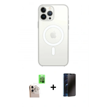 MARSİLYAN™- iPhone 16 Pro Max Kılıf Kutup Klasik Serisi - Siyah 3D Antistatik Hayalet Cam Ekran Koruyucu + Raze Metal Kamera Lens - NLGY
