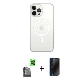 MARSİLYAN™- iPhone 16 Pro Max Kılıf Kutup Klasik Serisi - Siyah 3D Antistatik Hayalet Cam Ekran Koruyucu + Raze Metal Kamera Lens - SH