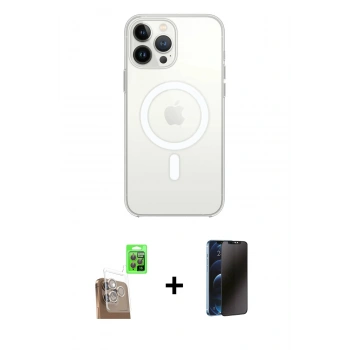 MARSİLYAN™- iPhone 16 Pro Max Kılıf Kutup Klasik Serisi - Siyah 3D Antistatik Hayalet Cam Ekran Koruyucu + Raze Metal Kamera Lens - CLTM