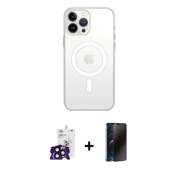 MARSİLYAN™- iPhone 16 Pro Max Kılıf Kutup Klasik Serisi - Siyah 3D Antistatik Hayalet Cam Ekran Koruyucu + Bilvis Titan Kamera Lens - SH