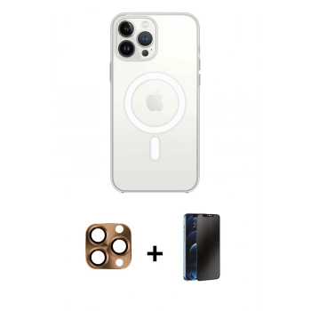 MARSİLYAN™- iPhone 16 Pro Max Kılıf Kutup Klasik Serisi - Siyah 3D Antistatik Hayalet Cam Ekran Koruyucu + Pers Alüminyum Kamera Lens - CLTM