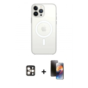 MARSİLYAN™- iPhone 16 Pro Max Kılıf Kutup Klasik Serisi - Siyah 3D Antistatik Mat Seramik Nano Ekran Koruyucu + PVD Metal Kamera Lens - GD