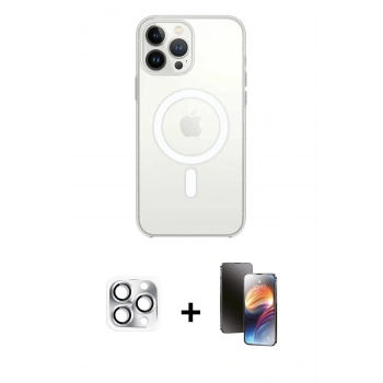 MARSİLYAN™- iPhone 16 Pro Max Kılıf Kutup Klasik Serisi - Siyah 3D Antistatik Mat Seramik Nano Ekran Koruyucu + Pers Alüminyum Kamera Lens - GS
