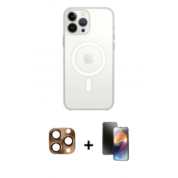 MARSİLYAN™- iPhone 16 Pro Max Kılıf Kutup Klasik Serisi - Siyah 3D Antistatik Mat Seramik Nano Ekran Koruyucu + Pers Alüminyum Kamera Lens - CLTM